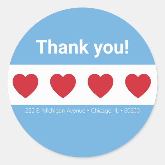 Airbnb |ステッカー |シカゴ ラウンドシール (正面)