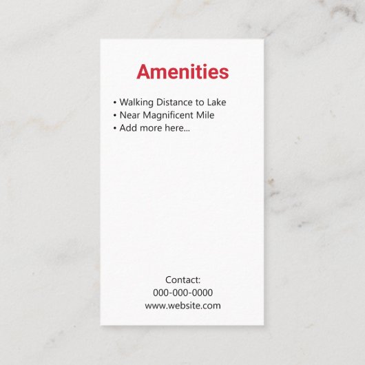 Airbnb |名刺 |シカゴ 名刺 (裏面)