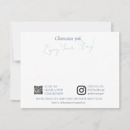 Airbnb and Rental Property Custom Welcome Note ノートカード