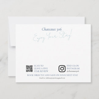 Airbnb and Rental Property Custom Welcome Note ノートカード