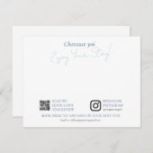 Airbnb and Rental Property Custom Welcome Note ノートカード (正面/裏面)