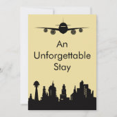 Airbnb Host Custom City Stay Flat Greeting Card サンキューカード (正面)