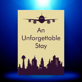 Airbnb Host Custom City Stay Flat Greeting Card サンキューカード