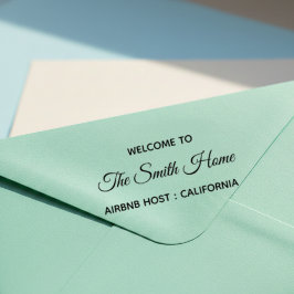 Airbnb Host Welcome Address Self Inking Stamp セルフインキングスタンプ