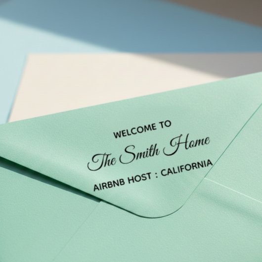 Airbnb Host Welcome Address Self Inking Stamp セルフインキングスタンプ