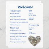 Airbnb Vrboウェルカムサインテンプレートガイドビーチ (正面/裏面)