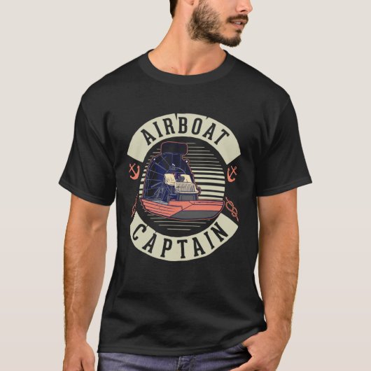 Airboat Captain Swamp Boat Tシャツ (正面)