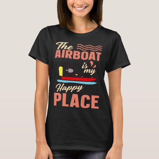 Airboat Fanboat Rc Hydroplane Racing Swamp Boat Ri Tシャツ (正面)