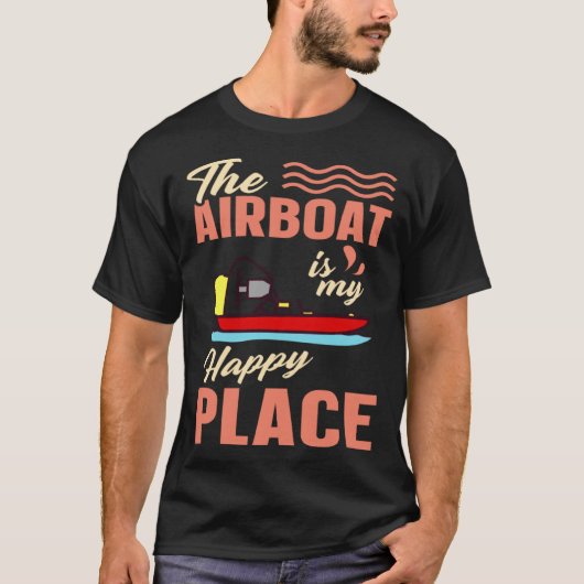 Airboat Fanboat Rc Hydroplane Racing Swamp Boat Ri Tシャツ (正面)