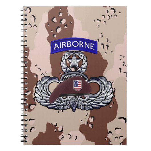 Airborne Paratrooper Desert Storm ノートブック (正面)