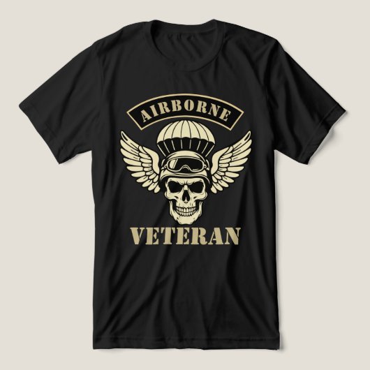 Airborne Veteran トライブレンドＴシャツ (デザイン正面)