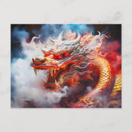 Airbrush Elegance: Illustration for the Year of th ポストカード