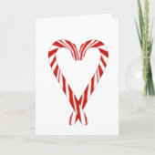 Airbrushed Candy Cane Heart Christmas Card  カード (正面)