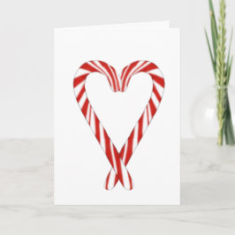 Airbrushed Candy Cane Heart Christmas Card  カード