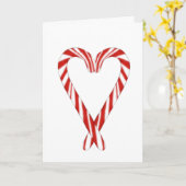 Airbrushed Candy Cane Heart Christmas Card  カード (黄色い花)