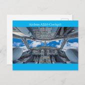 Airbus A320コックピットポストカード ポストカード (正面/裏面)
