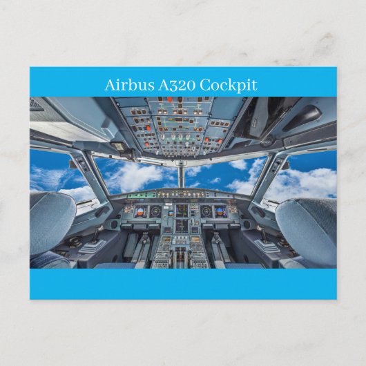 Airbus A320コックピットポストカード ポストカード (正面)