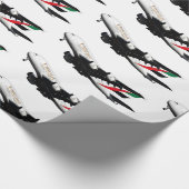 Airbus A380-800画像の光沢のある包装紙 ラッピングペーパー (角)