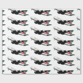 Airbus A380-800画像の光沢のある包装紙 ラッピングペーパー (フラット)