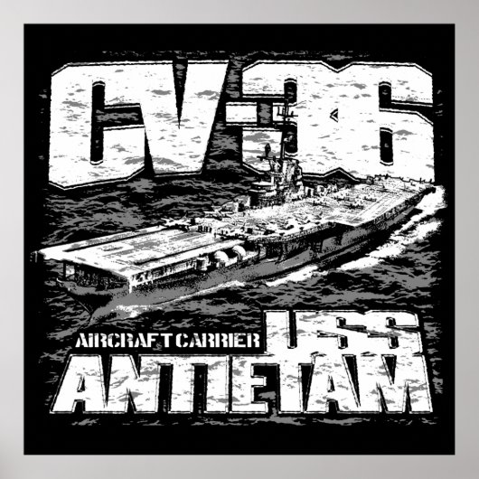 Aircraft carrier Antietam ポスター (正面)