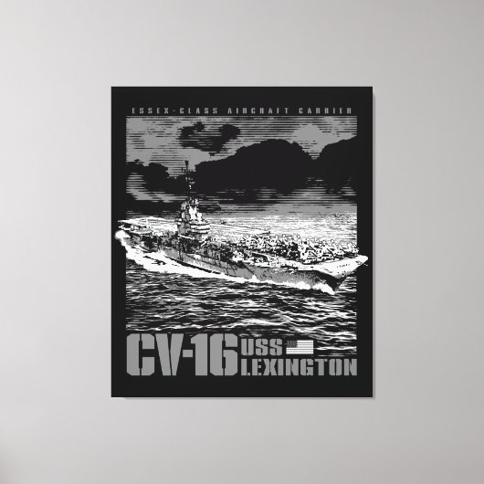 Aircraft carrier CV-16 キャンバスプリント (正面)