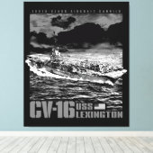 Aircraft carrier CV-16 キャンバスプリント (インサイチュ (ウッドフロア))