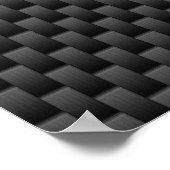 Aircraft Chrome Like Cessna Black Carbon Fiber ポスター (角)