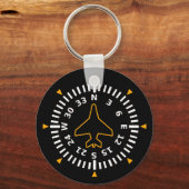 Aircraft Compass Flight Instrument キーホルダー (正面)