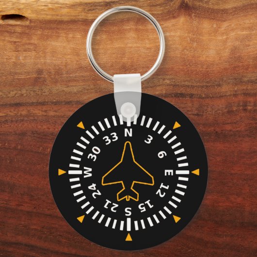 Aircraft Compass Flight Instrument キーホルダー (正面)