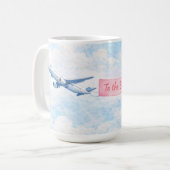 Aircraft flying Mug for Thank you Pilot コーヒーマグカップ (正面左)