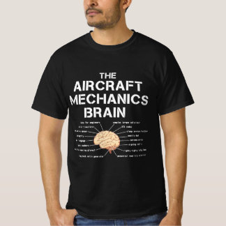 Aircraft Mechanics Brain Funny Airplane Helicopter Tシャツ