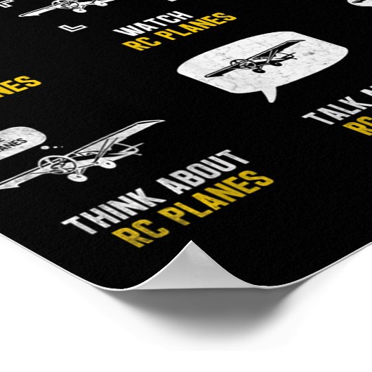 Aircraft Rc Plane Airplane Men Things I Do In My S ポスター (角)