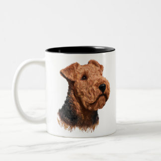 Airdale Terrier Lover Gift ツートーンマグカップ