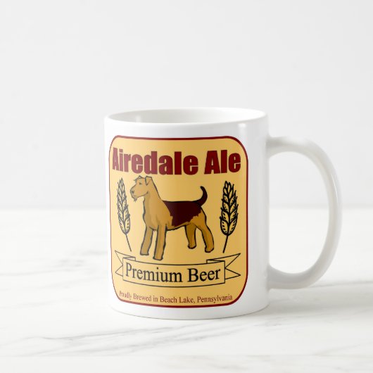 Airedaleのエールのコーヒー・マグ コーヒーマグカップ (右)