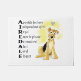 Airedaleのドア・マット ドアマット