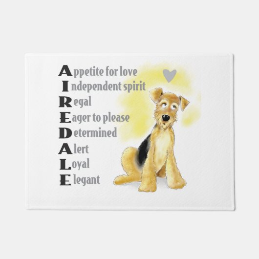 Airedaleのドア・マット ドアマット (正面)