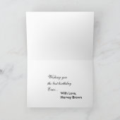 Airedaleのハッピーバースデー カード (内部)