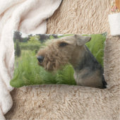 Airedaleの枕 ランバークッション (ブランケット)