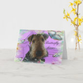 AiredaleのTerrirerの挨拶 カード (黄色い花)