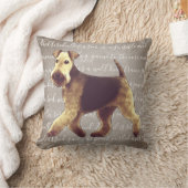 Airedaleテリアのイラストレーションの枕 クッション (ブランケット)