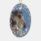 Airedaleテリアのオーナメント セラミックオーナメント (左)