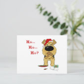 Airedaleテリアのクリスマス シーズンポストカード (スタンド正面)