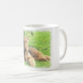 Airedaleテリアのコーヒー・マグ コーヒーマグカップ (正面右)