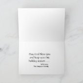 Airedaleテリアのメリークリスマス シーズンカード (内部)