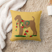 Airedaleテリアの休日の枕 クッション (ブランケット)