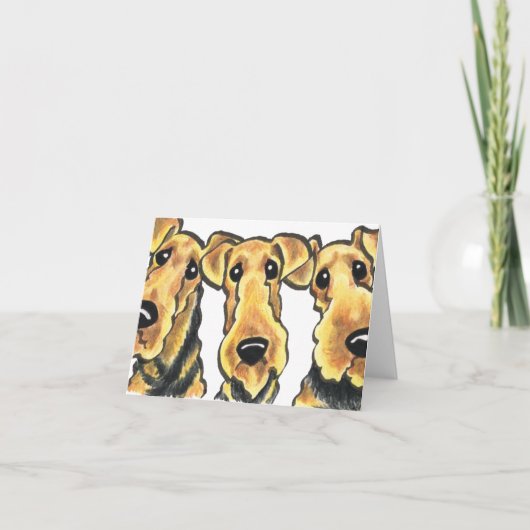 Airedaleテリアの恋人 カード (正面)