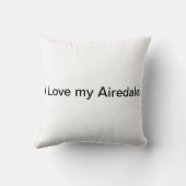Airedaleテリアの枕 クッション (裏面)