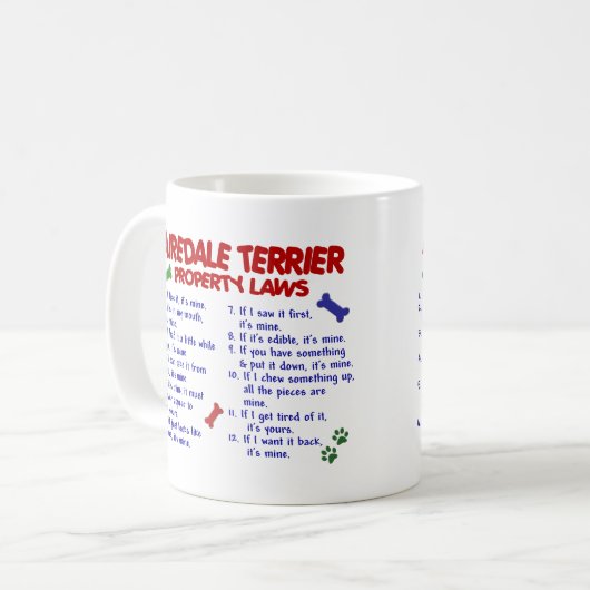 AIREDALEテリアの特性の法律2 コーヒーマグカップ (正面左)