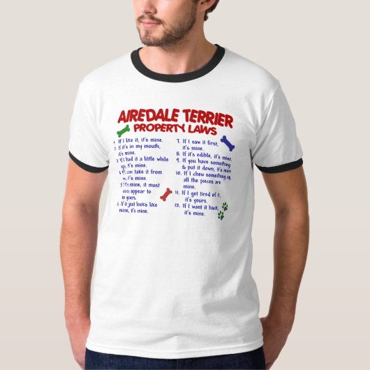AIREDALEテリアの特性の法律2 Tシャツ (正面)
