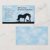 Airedaleテリアの西部のシルエットのカスタムのプロフィール 名刺 (正面/裏面)